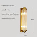 DecorBites™ Crystal Wall Sconce: Copper LED Bedroom Lighting for TV Background, Dining Room