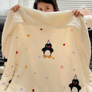 DecorBites™ Cozy Fleece Blanket | Multi-Use Office & Home Shawl | Soft & Warm Blanket