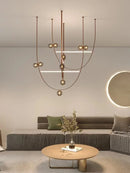DecorBites™ Leather Chandeliers 2023 LED Minimalist Home Decor Lighting for Living Room