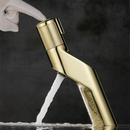 DecorBites™ Gold Basin Faucet: Single Handle Push-Button Mixer Tap for Bathroom, Brass Material