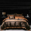 DecorBites™ Luxe Brocade Jacquard Bedding Set with Egyptian Cotton & Embroidery