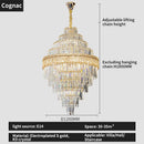 DecorBites™ Elegant Crystal Chandelier: Modern European Lighting for Living, Dining & Bedroom
