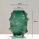 DecorBites™ Green Sea Cucumber Glass Vase Terrarium for Home Decoration