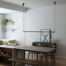 DecorBites™ Black Dimmable Led Linear Pendant for Dining Room Chandelier