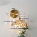 DecorBites™ Clear Glass LED Wall Light with Pull Chain Switch