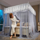 DecorBites™ Lace Palace Mosquito Net Tent for Queen/Double Bed with Stainless Steel Frame