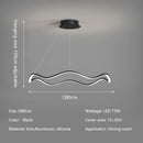 DecorBites™ Circle Wave LED Pendant Chandelier for Modern Living Dining Bedroom Lighting