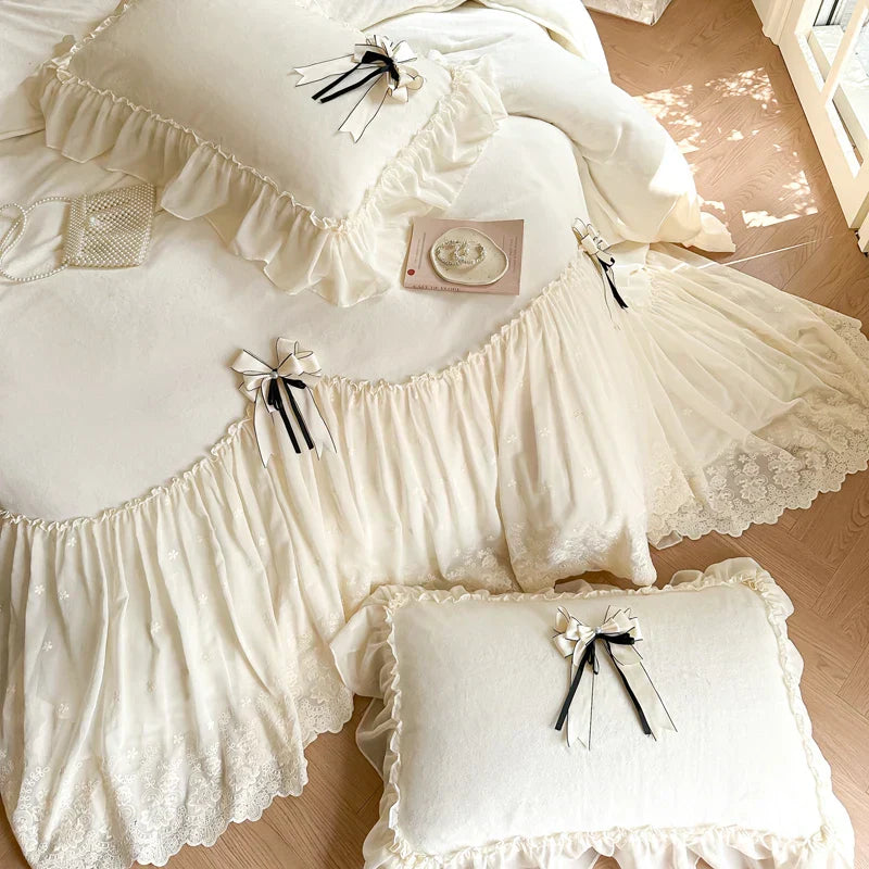 princess dress bedding hibernating for the winter  prettiest princess bedding set from  @bloomhaven_textiles, winter has become a lot cozier since i started using  this  linked in my amazon storefront in my bio  *adpr, gifted