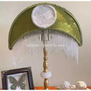 DecorBites™ Crescent Moon Lampshade with Tassels - Victorian Style Medieval Desk Light Cover