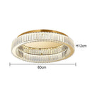 DecorBites™ Crystal Circle Ceiling Chandelier: Modern LED Indoor Lighting for Living Room, Bedroom & Study