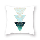 DecorBites™ Geometric Leaf Flower Pillowcase Teal Blue Sofa Car Home Decor Throw Cover