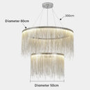 DecorBites™ Gold Chain Chandelier with Remote Control - Modern LED Pendant Light for Home Décor