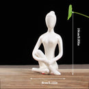 DecorBites™ Abstract Yoga Figure Porcelain Statue Home Decor Sculpture