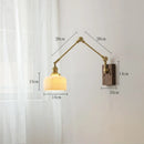 DecorBites™ Copper Wall Lamp with Pull Chain Switch, Nordic Design, LED Bulb, Ceramic Lampshade