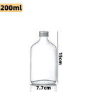 DecorBites™ Clear Glass Beverage Bottles: Reusable for Juicing, Smoothies, Kombucha, Tea, Milk, and Wine