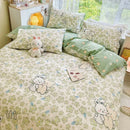 DecorBites™ Double-Sided Floral Print Cotton Bedding Set - Queen Size Soft Duvet Cover Set