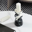 DecorBites™ Grand Antique Marble Candlestick Holder: Modern French Fireplace Dining Table Centerpiece