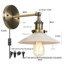 DecorBites™ LED Wall Lights: Industrial Style Bedside Lamp for Kitchen, Reading, Cafe - White Class