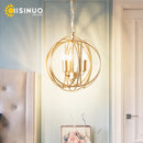 DecorBites™ Gold Globe Chandelier Pendant Light for Living Room & Dining Room