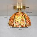 DecorBites™ Copper Canopy LED Ceiling Light Glass Crystal Nordic Modern Decor for Home