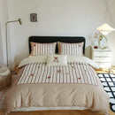 DecorBites™ Cotton Embroidered King Queen Bedding Set with High-Quality Duvet Cover Pillowcases