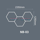 DecorBites™ Hexagon LED Ceiling Light for Barbershop and Garage Hair Salon