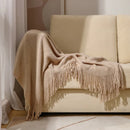 DecorBites™ Knitted Nordic Sofa Blanket - Soft Wool Blend Bed End Towel for Hotel Bedroom Decor