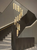 DecorBites™ Large Chrome Plated Crystal Chandelier Pendant for Modern Spiral Staircase