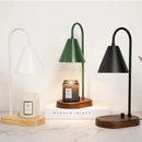 DecorBites™ Electric Candle Lamp Warmer: Romantic Wooden Base Aromatherapy Light for Bedside Decor