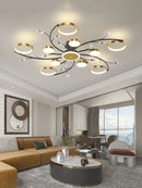 DecorBites™ LED Chandelier: Modern Whole House Indoor Lighting for Bedroom, Living Hall, and Dining Room