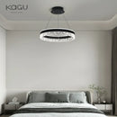 DecorBites™ Crystal Rings LED Chandelier Black&White Frame