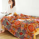 DecorBites™ 100% Cotton Nordic Throw Blanket - Soft Gauze Bedspread for Bedroom & Sofa