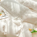 DecorBites™ Lace Ruffles Princess Style 100% Cotton Bedding Set