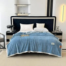DecorBites™ Cozy Flannel Nap Blanket - Solid Color Warmth