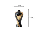 "DecorBites™ Gold Foil Pattern Ceramic Vase - Handcrafted Flowerpot Terrarium Home Decor"