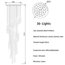 DecorBites™ Crystal LED Chandelier: Modern Loft Art Pendant Lighting for Restaurant, Bar, Staircase
