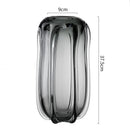 Modern ridged black glass vase set living room hydroponics decor