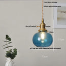 DecorBites™ Bubble Glass Ball LED Pendant Lamp with Copper Knob Switch - Nordic Modern Home Decor