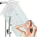 DecorBites™ Black Full Shower System Set with Rain Pressure Spray Head and Faucet Panel