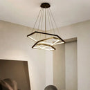 DecorBites™ Hexagon Aluminium LED Pendant Light Dimmable Minimalist Chandelier for Living Room Bedroom