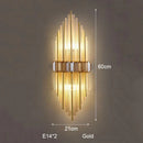 DecorBites™ Crystal Strip LED Wall Lamp for Living Room, Bedroom, Study, Balcony Lighting
