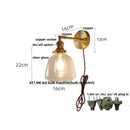 DecorBites™ Clear Flower Glass LED Wall Lamp with Pull Chain Switch