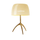 DecorBites™ Glass Shade Table Lamp: Designer Tripod Desk Light for Bedroom