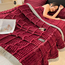 DecorBites™ Cozy Faux Rabbit Plush Blanket, Nordic Style, Thick & Warm, Super Soft Nap Shawl
