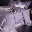 DecorBites™ 1200TC Egyptian Cotton Lace Embroidery Bedding Set: 1 Duvet, 1 Sheet, 2 Pillowcases