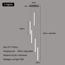 Acrylic Stair Pendant Lights for Modern Villa Decor - DecorBites™ Duplex Loft LED Chandelier