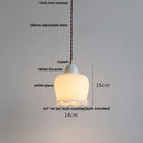 DecorBites™ Copper White Glass LED Pendant Lamp for Modern Living Room Decor