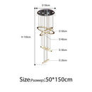 DecorBites™ Crystal Rings Chandelier: Modern Luxury Staircase Lighting Fixture