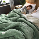 DecorBites™ Cozy Coral Fleece Double Blanket for Beds - Super Soft Plush Quilt