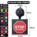 DecorBites™ LED Car Sign Screen with Custom Text Animation - 32x32 Pixel Display